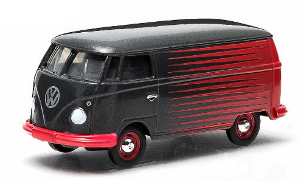 Volkswagen T1 1/64 Greenlight Kastenwagen grigio/rosso modellino in miniatura