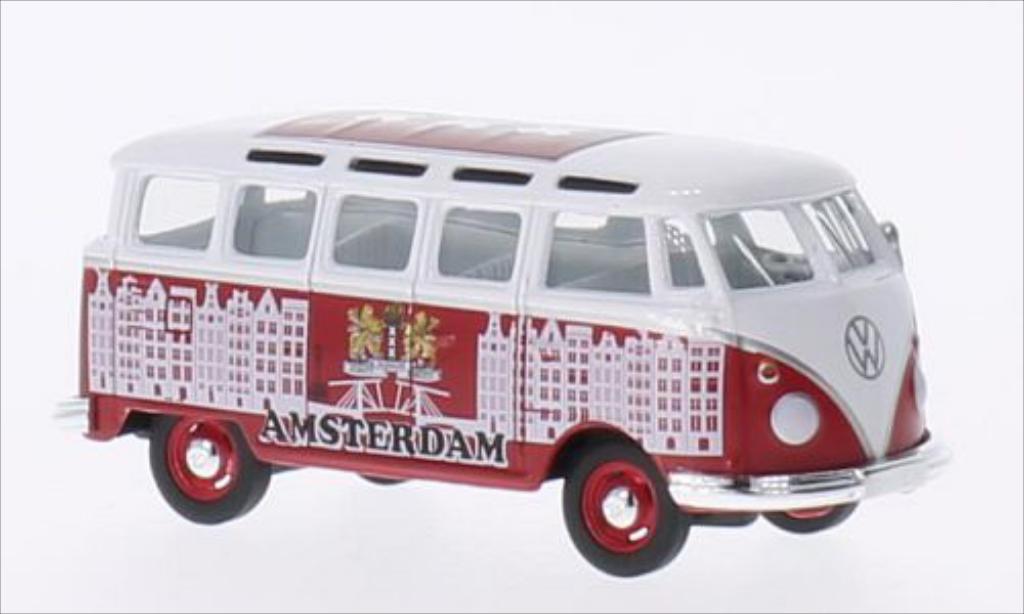 Volkswagen T1 1/64 Greenlight Samba Amsterdam 1962 modellino in miniatura