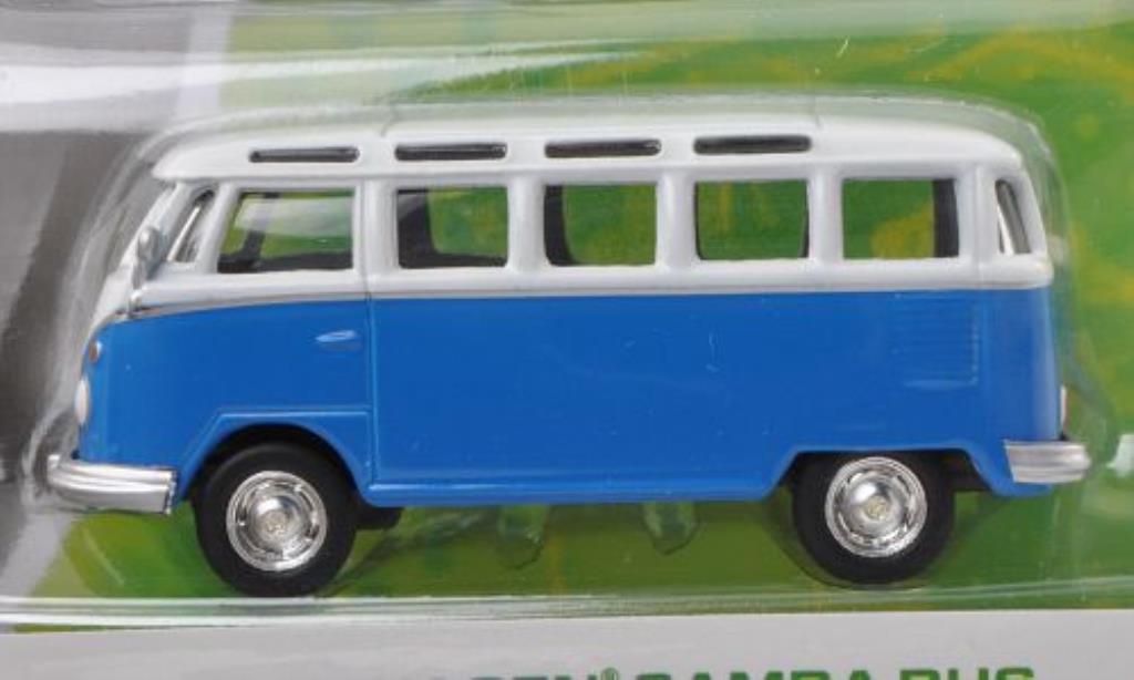 Volkswagen T1 1/64 Greenlight Samba blu/bianco modellino in miniatura