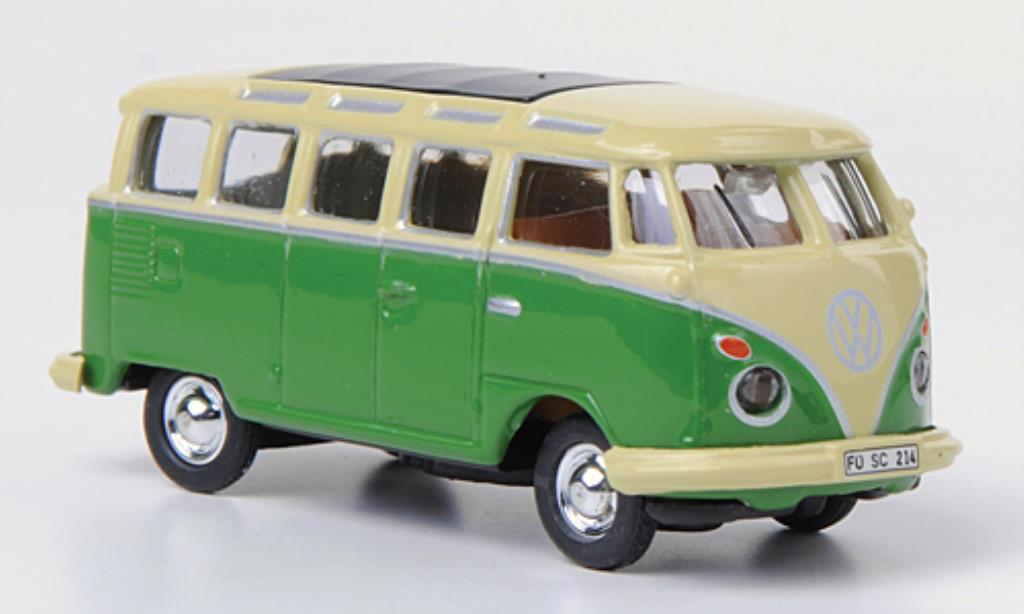Volkswagen T1 1/87 Schuco Samba Bus beige/grun modellino in miniatura