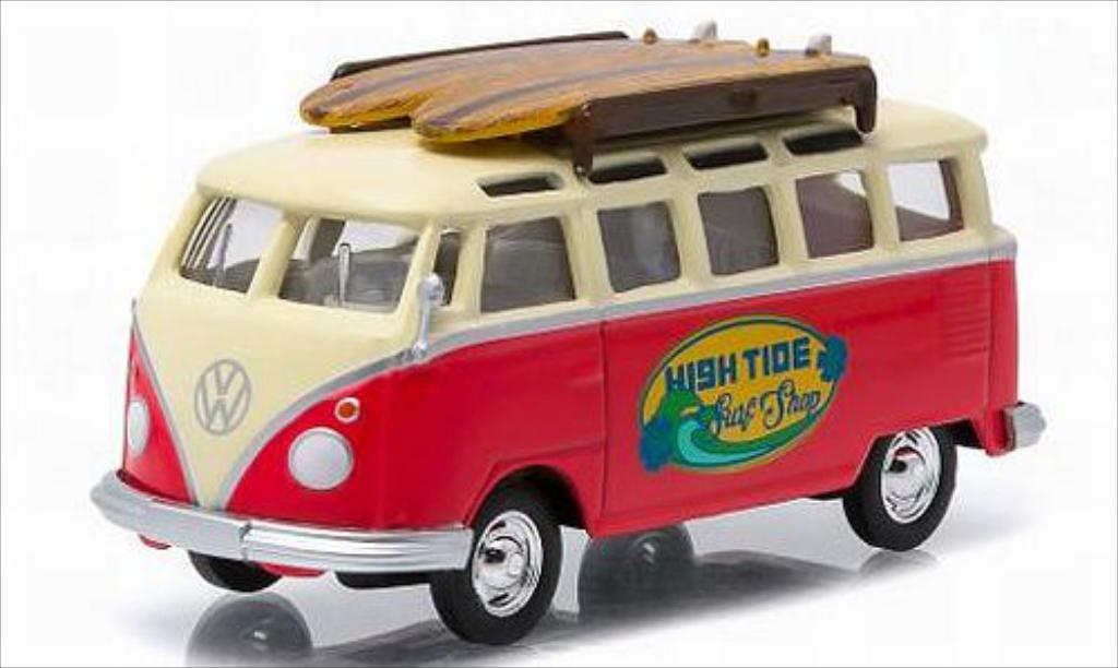 Volkswagen T1 1/64 Greenlight Samba High Tide Surf Shop modellino in miniatura