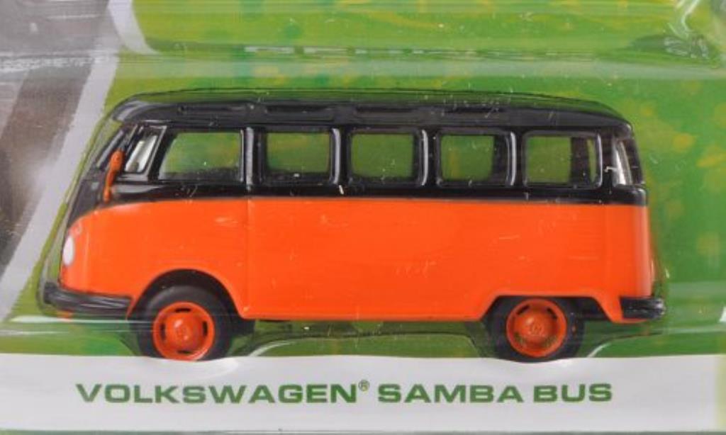 Volkswagen T1 1/64 Greenlight Samba orange/nero modellino in miniatura