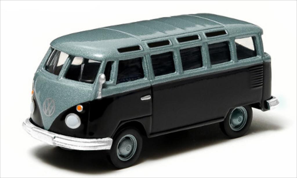 Volkswagen T1 1/64 Greenlight Sambabus metallico blu/blu modellino in miniatura