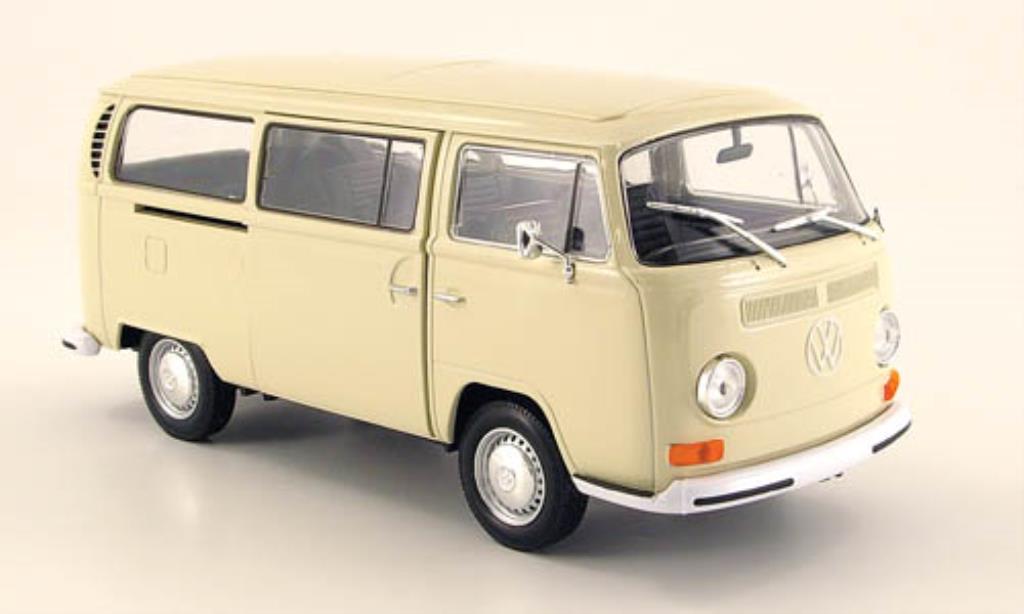 Volkswagen T2 1/24 Welly Bus beige 1972 modellino in miniatura