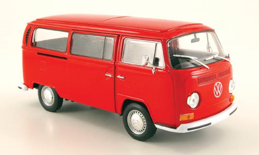 Volkswagen T2 1/24 Welly Bus rosso 1972 modellino in miniatura