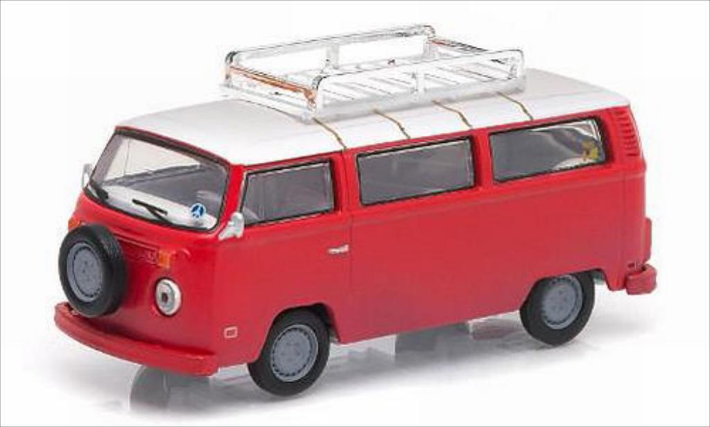 Volkswagen T2 1/64 Greenlight Bus rosso/bianco 1973 modellino in miniatura
