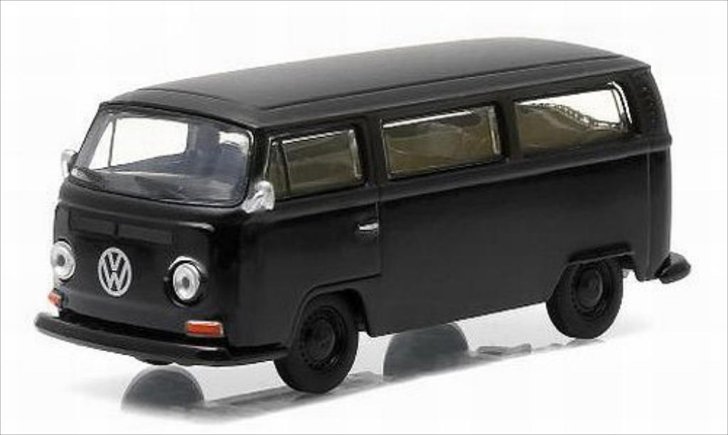 Volkswagen T2 1/64 Greenlight Bus nero/matt-nero 1968 modellino in miniatura