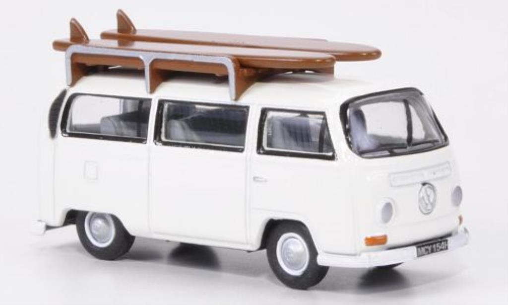 Volkswagen T2 1/76 Oxford Bus bianco mit Surfbretter modellino in miniatura
