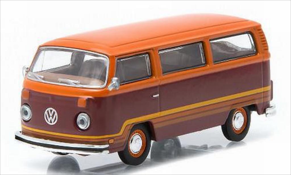 Volkswagen T2 1/64 Greenlight Champagne Edition II Bus rosso/orange 1978 modellino in miniatura