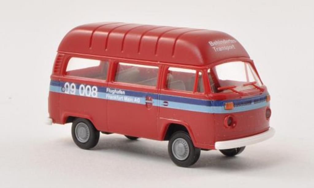 Volkswagen T2 1/87 Brekina Hochdach-Kombi Flughafen Frankfurt am Main - Behindertentransport modellino in miniatura