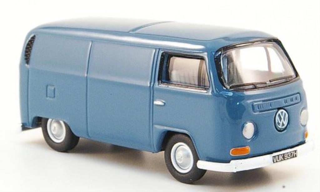 Volkswagen T2 1/76 Oxford Kastenwagen blu modellino in miniatura
