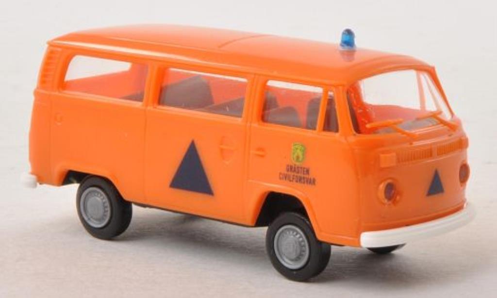 Volkswagen T2 1/87 Brekina Kombi Grasten Civilforsvar (DK) modellino in miniatura