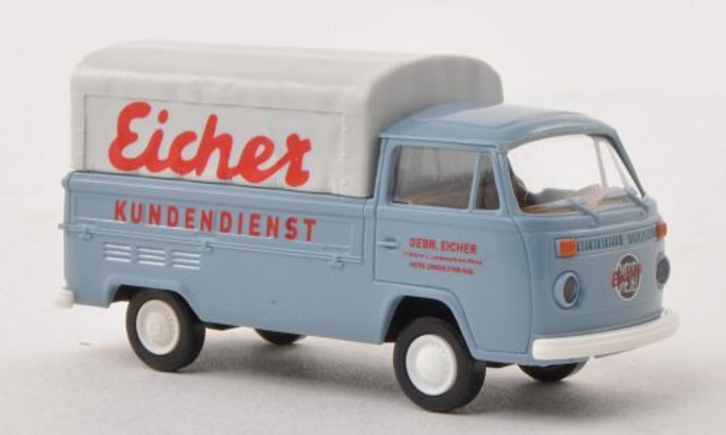 Volkswagen T2 1/87 Brekina Pritsche Eicher Kundendienst modellino in miniatura