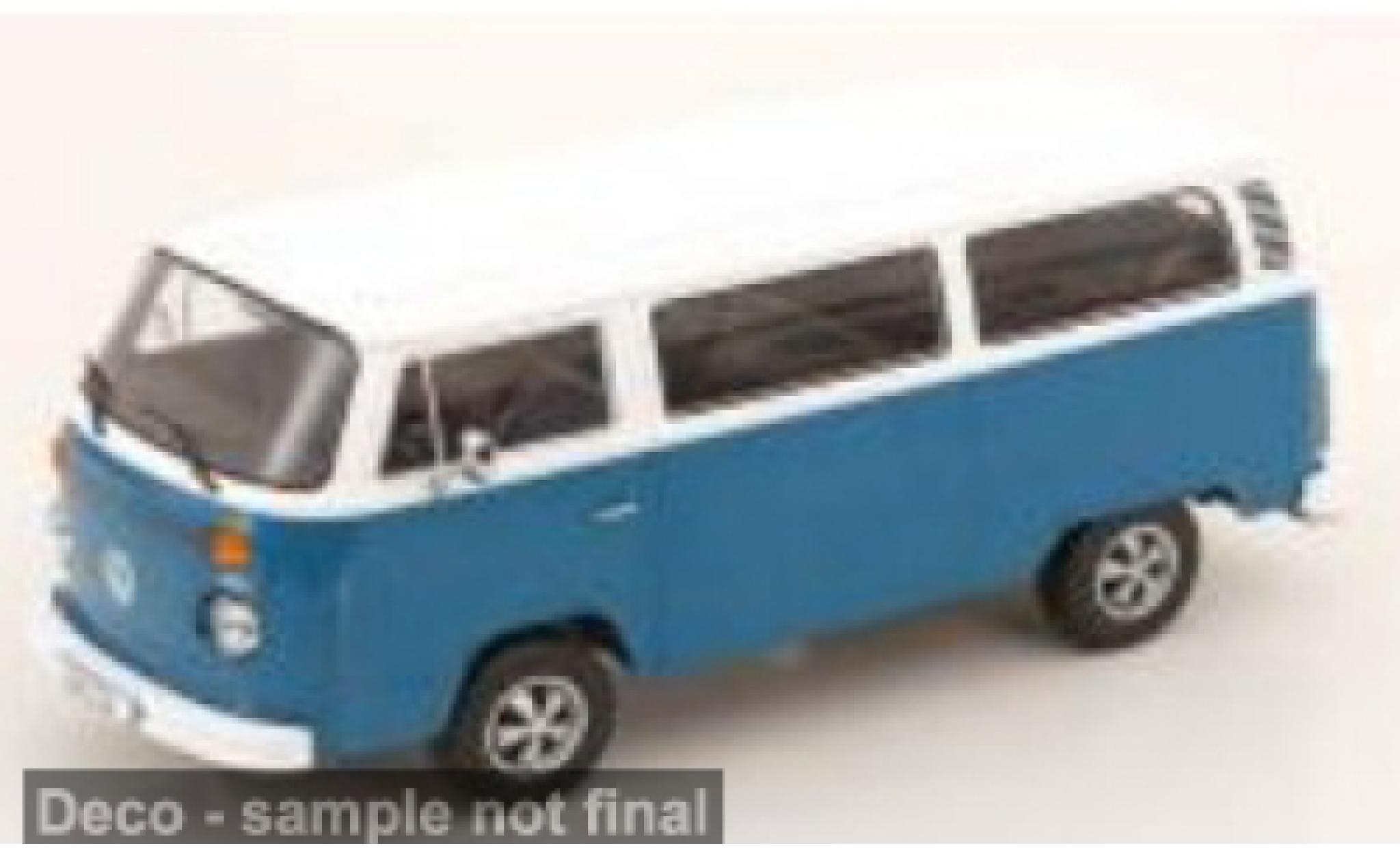 Volkswagen T2 1/18 KK Scale b Bus blau/weiss 1972 1:18 modellino in miniatura