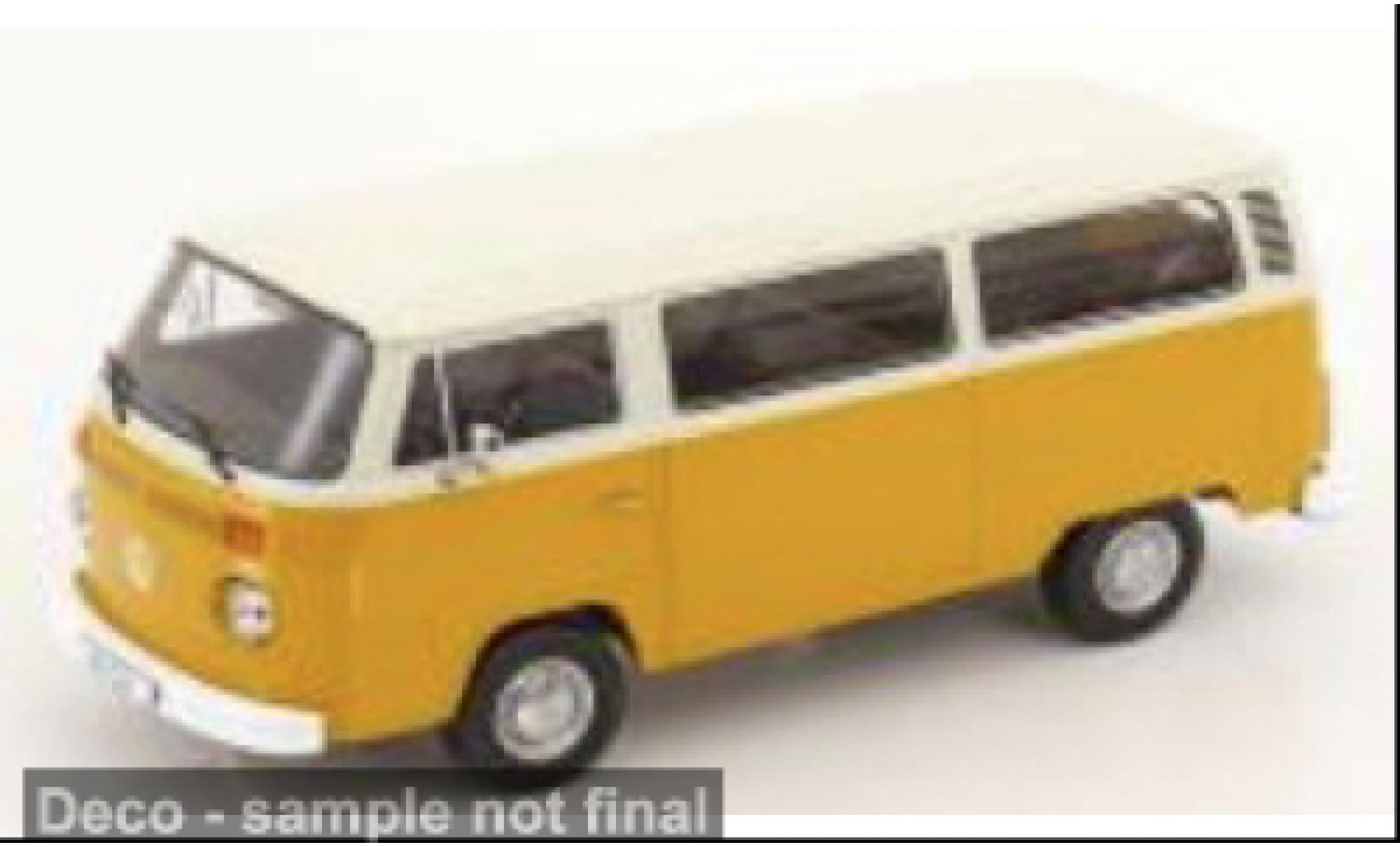 Volkswagen T2 1/18 KK Scale b Bus gelb/weiss 1972 1:18 modellino in miniatura