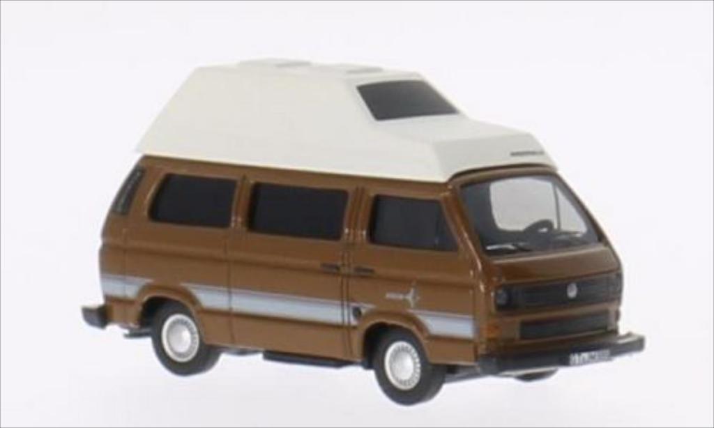 Volkswagen T3 1/87 Schuco Westfalia Joker marroneee/bianco modellino in miniatura