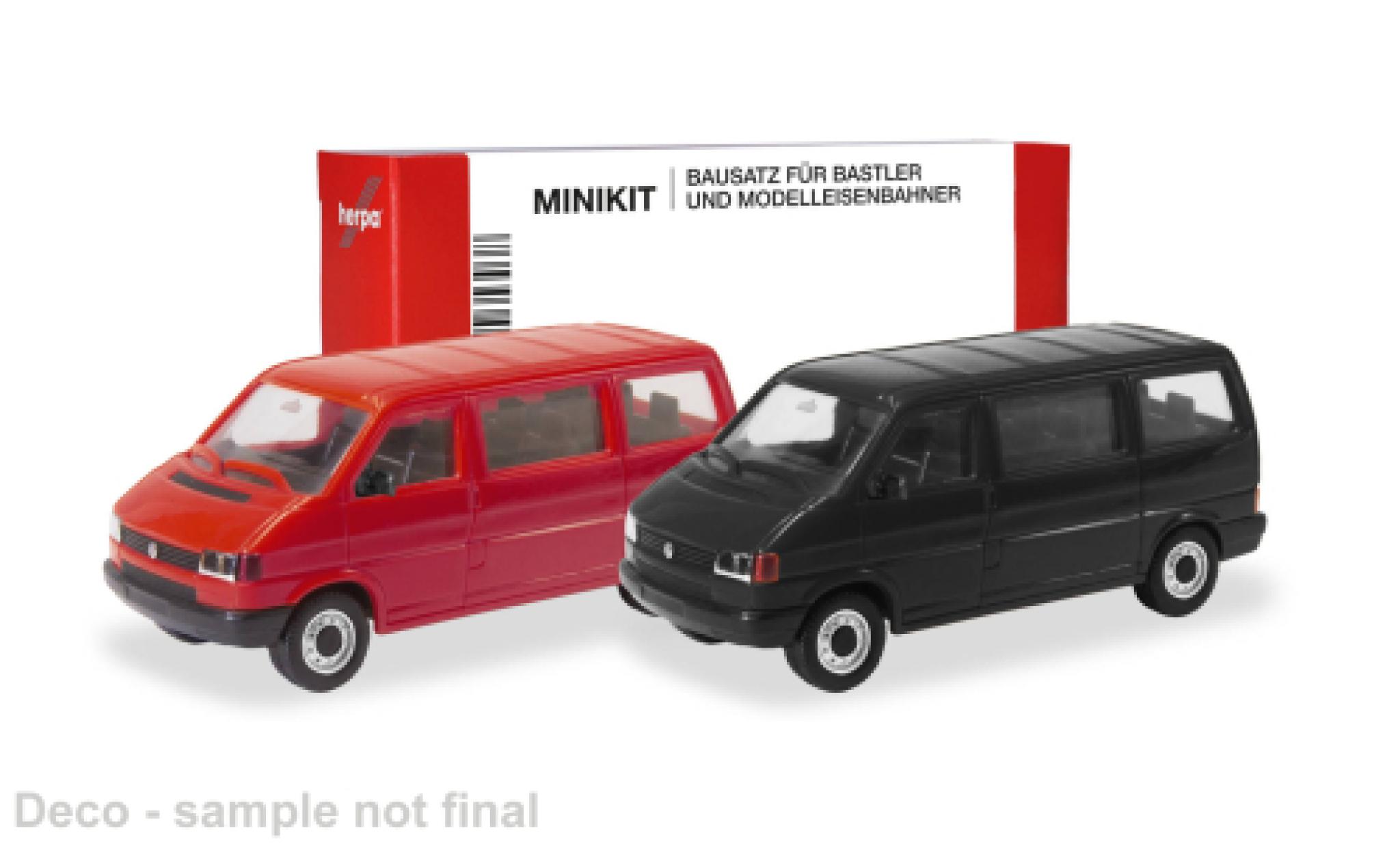 Volkswagen T4 1/87 Herpa MiniKit rot/schwarz 1:87 modellino in miniatura