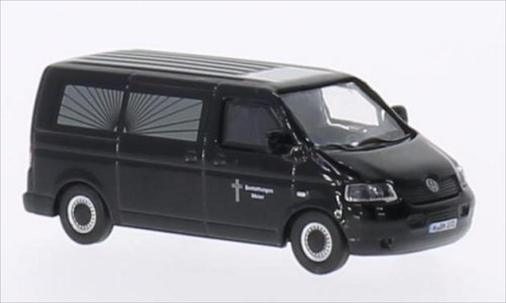 Volkswagen T5 1/87 Schuco Bestattungswagen Meier nero modellino in miniatura