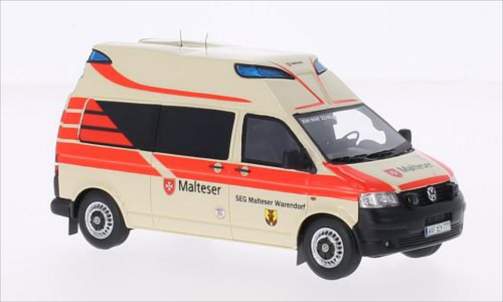 Volkswagen T5 1/43 Neo Hornis Ambulanz Malteser 2010 modellino in miniatura