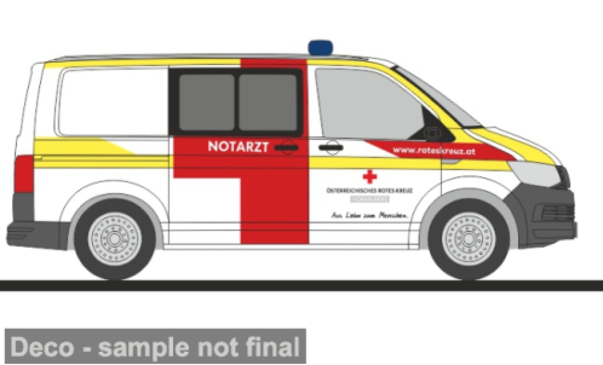 Volkswagen T6 1/87 Rietze Notarzt &Ouml;RK Feldkirch (A) 1:87 modellini auto