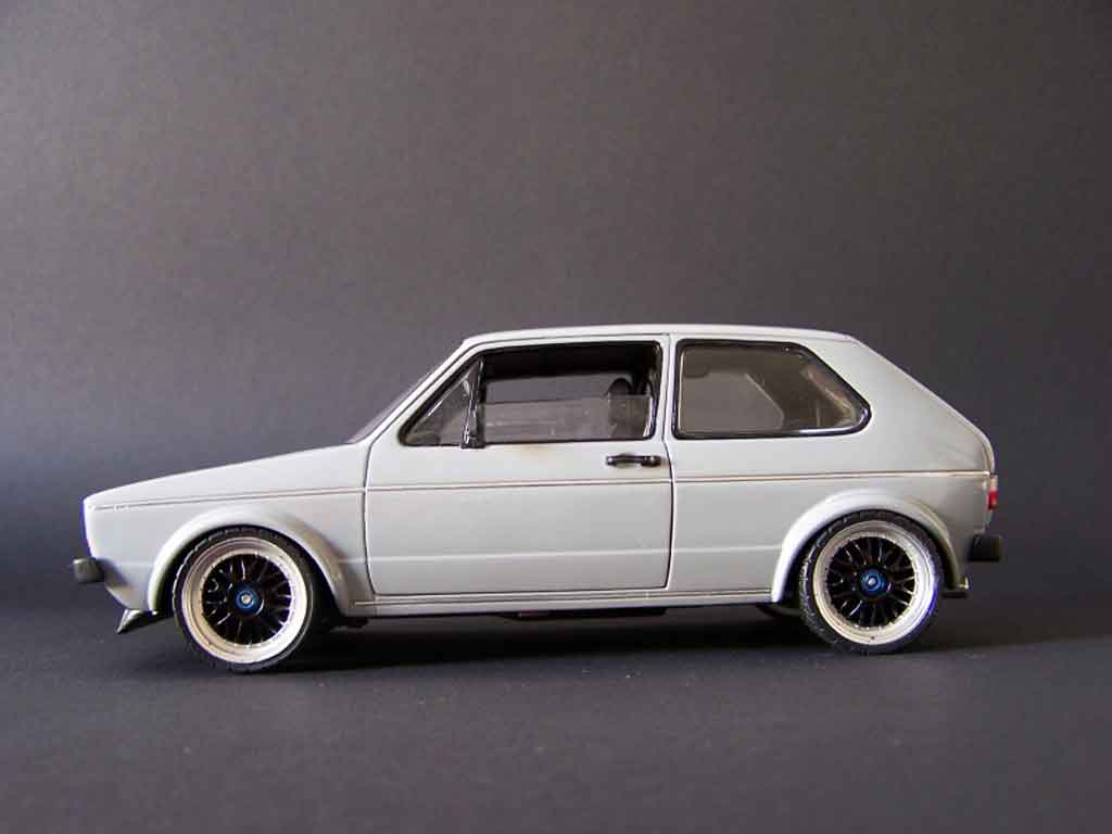 Volkswagen Golf 1 GTI 1/18 Solido 1 GTI grigio jantes tsw 18 pouces pinstriping tuning modellino in miniatura