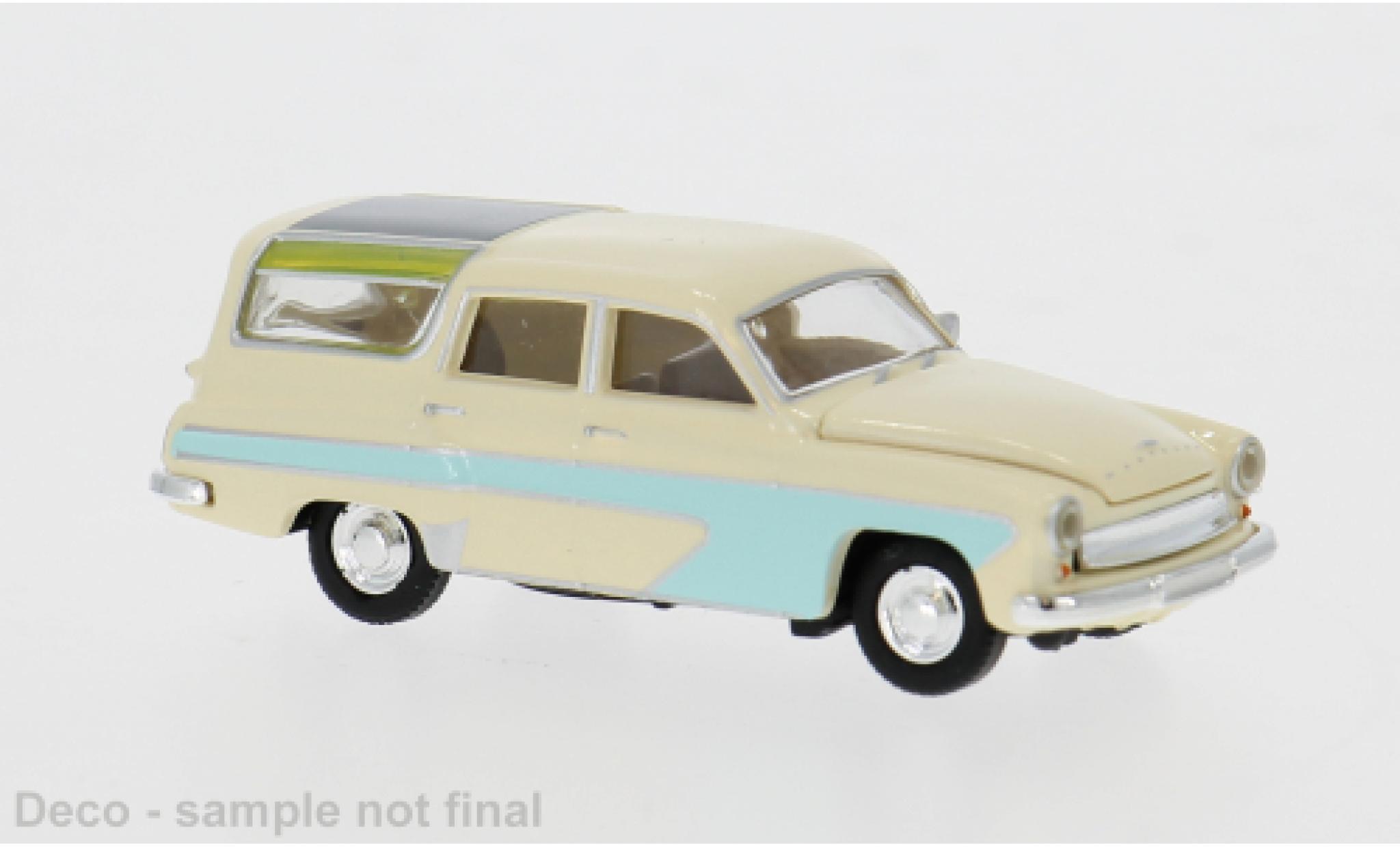 Wartburg 311 1/87 Brekina Camping beige/blau 1959 1:87 modellino in miniatura