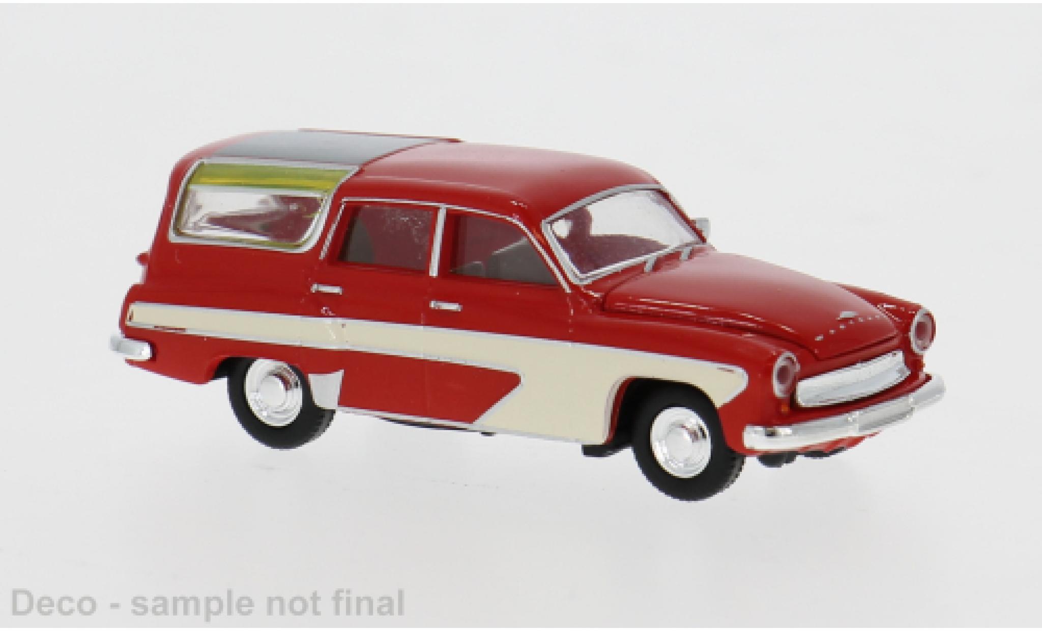 Wartburg 311 1/87 Brekina Camping rot/weiss 1959 1:87 modellino in miniatura