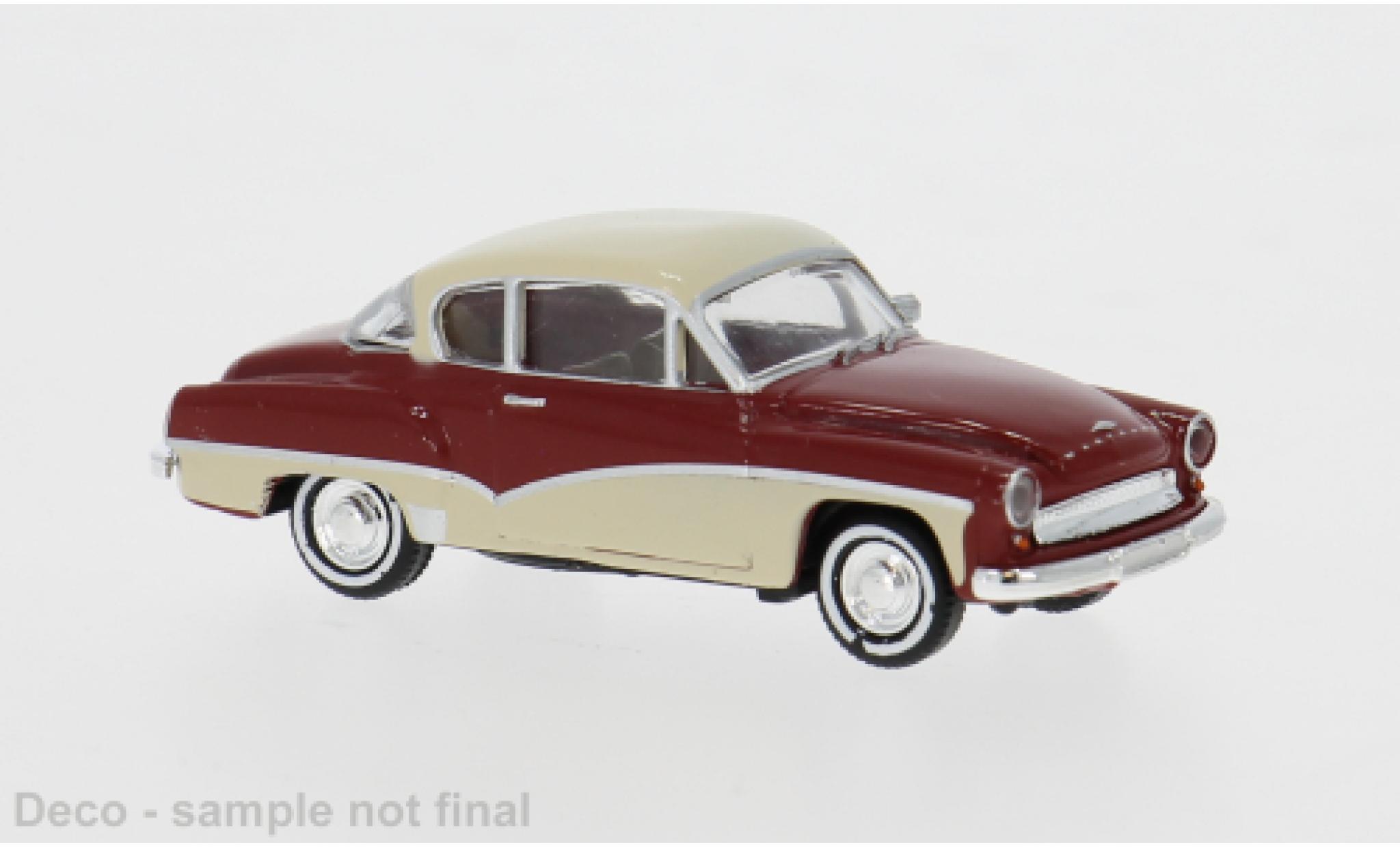 Wartburg 311 1/87 Brekina Coupe rot/beige 1959 1:87 modellino in miniatura