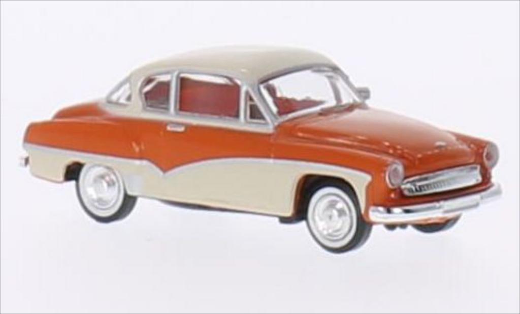 Wartburg 311 1/87 Brekina Coupe orange/beige modellino in miniatura