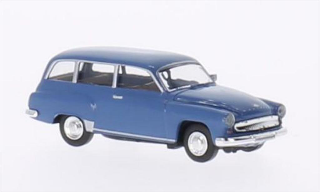 Wartburg 311 1/87 Brekina Kombi blu modellino in miniatura