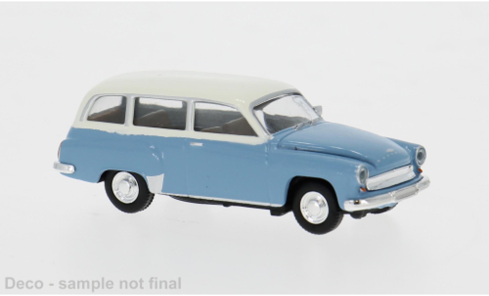 Wartburg 311 1/87 Brekina Kombi blau/weiss 1959 1:87 modellino in miniatura