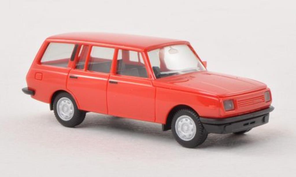 Wartburg 353 1/87 Herpa Tourist rosso 1985 modellino in miniatura