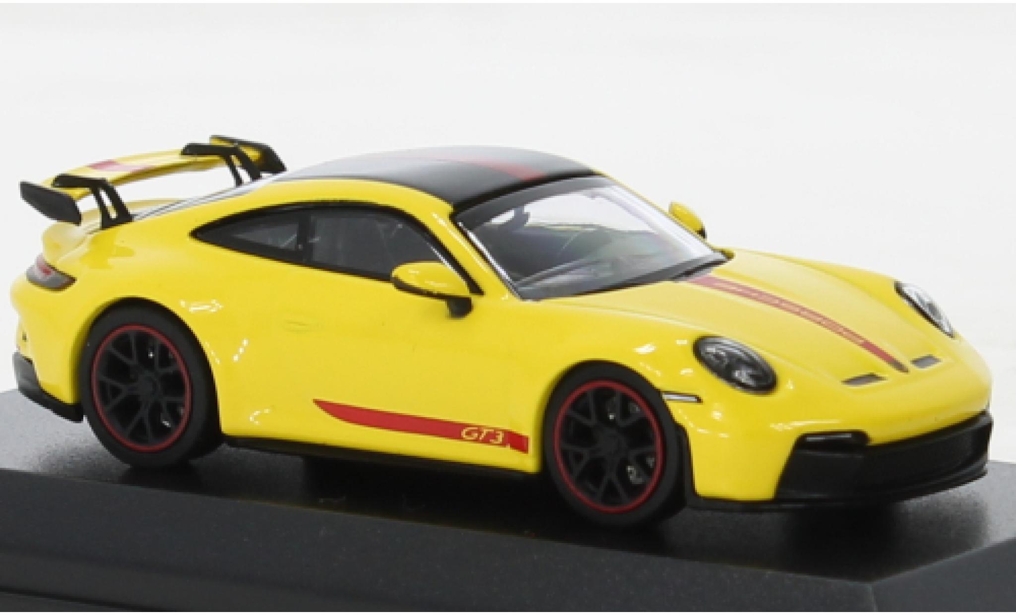 Porsche 992 GT3 1/64 Wbros 911  giallo modellino in miniatura