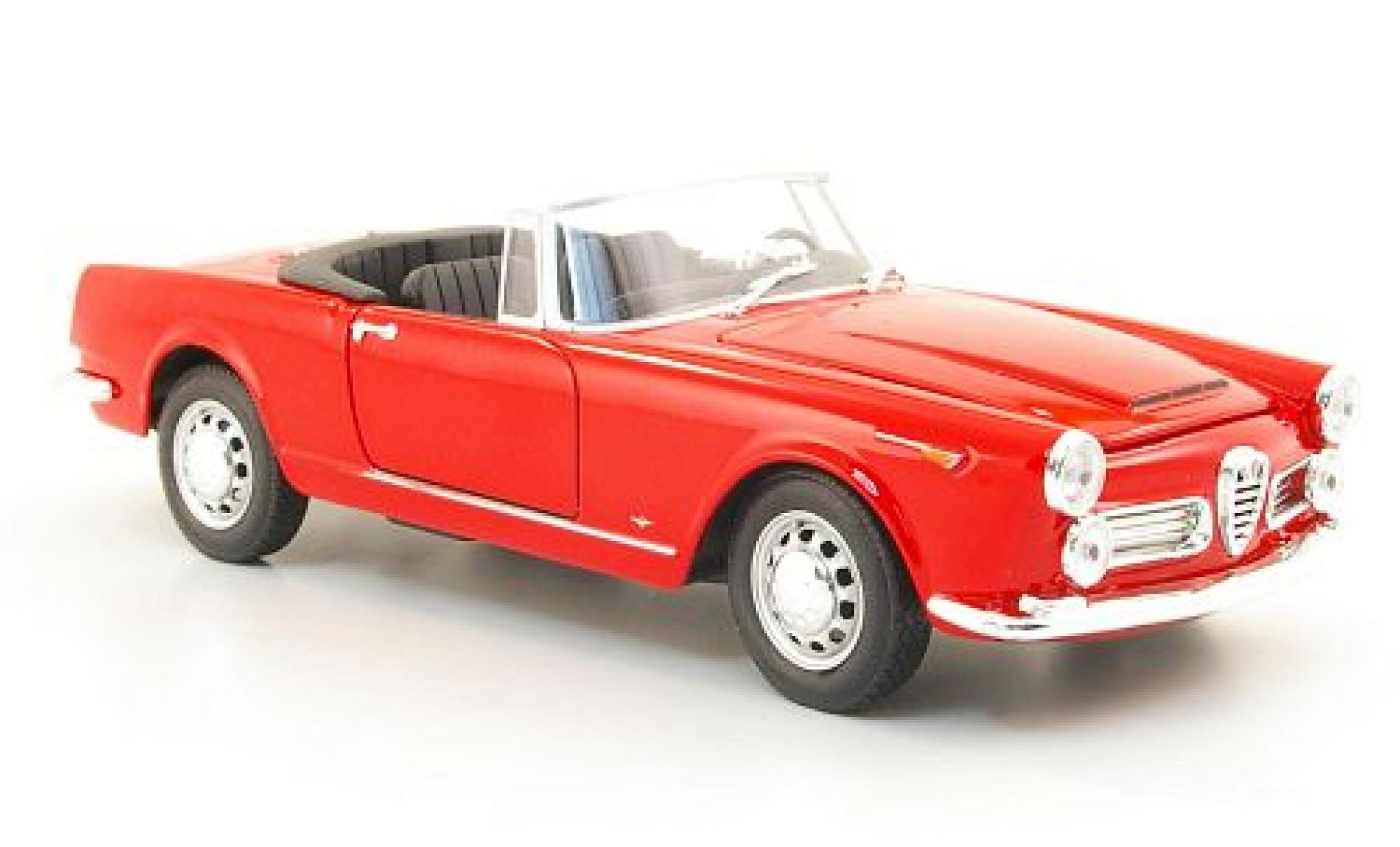 Alfa Romeo Spider 1/24 Welly 2600 rosso 1960 sans Vitrine modellino in miniatura