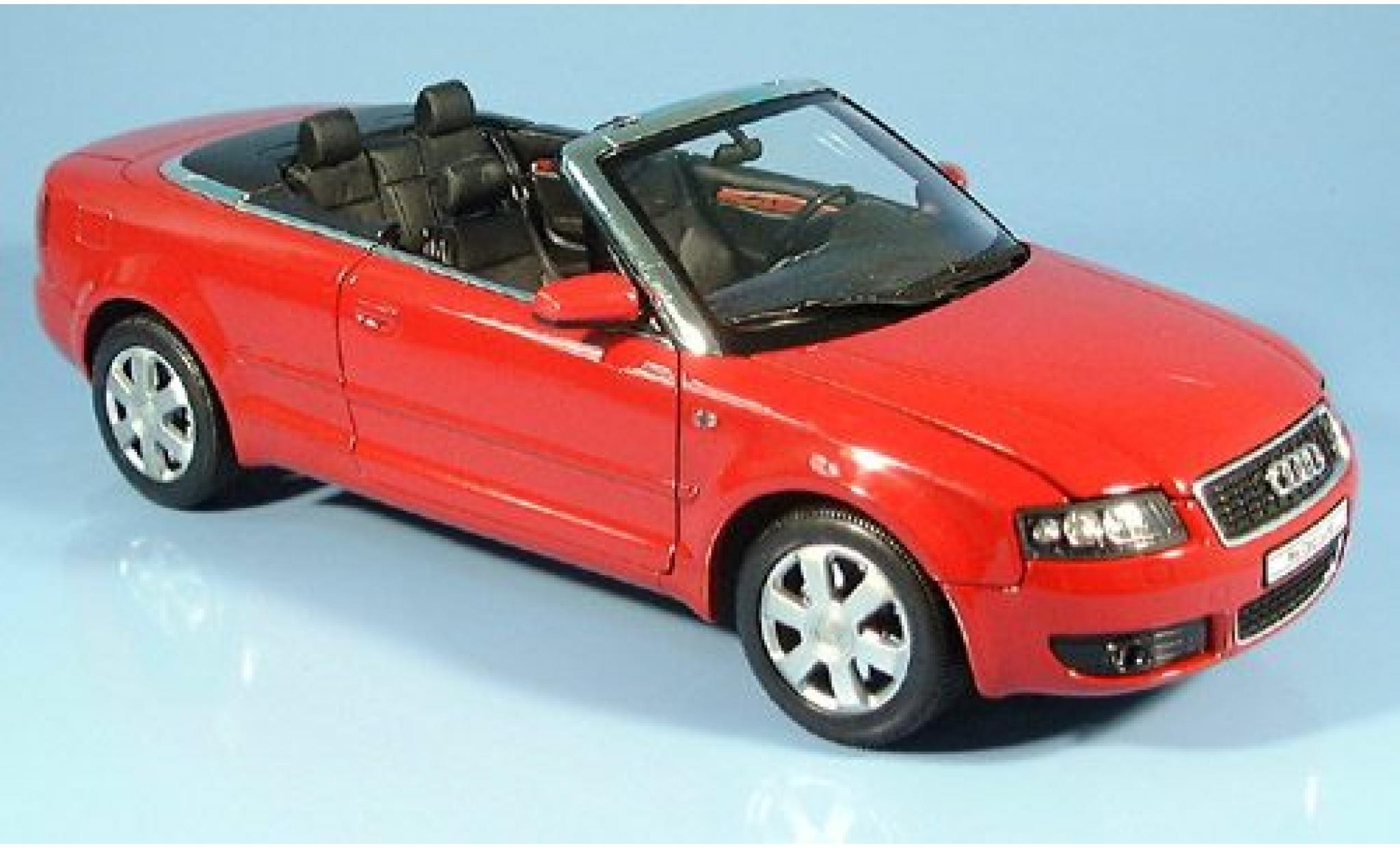 Audi A4 1/18 Welly met. rot 2002 1:18 modellino in miniatura