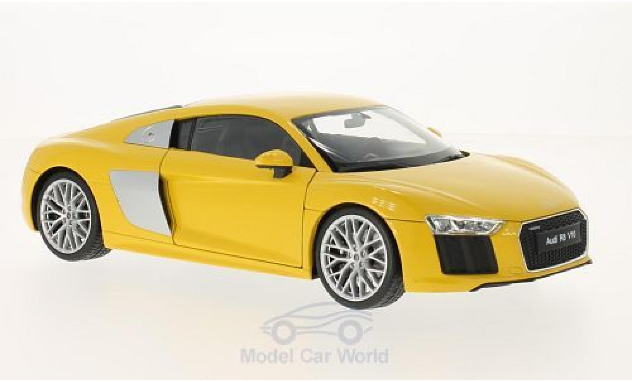 Audi R8 1/18 Welly V10 giallo 2016 modellino in miniatura