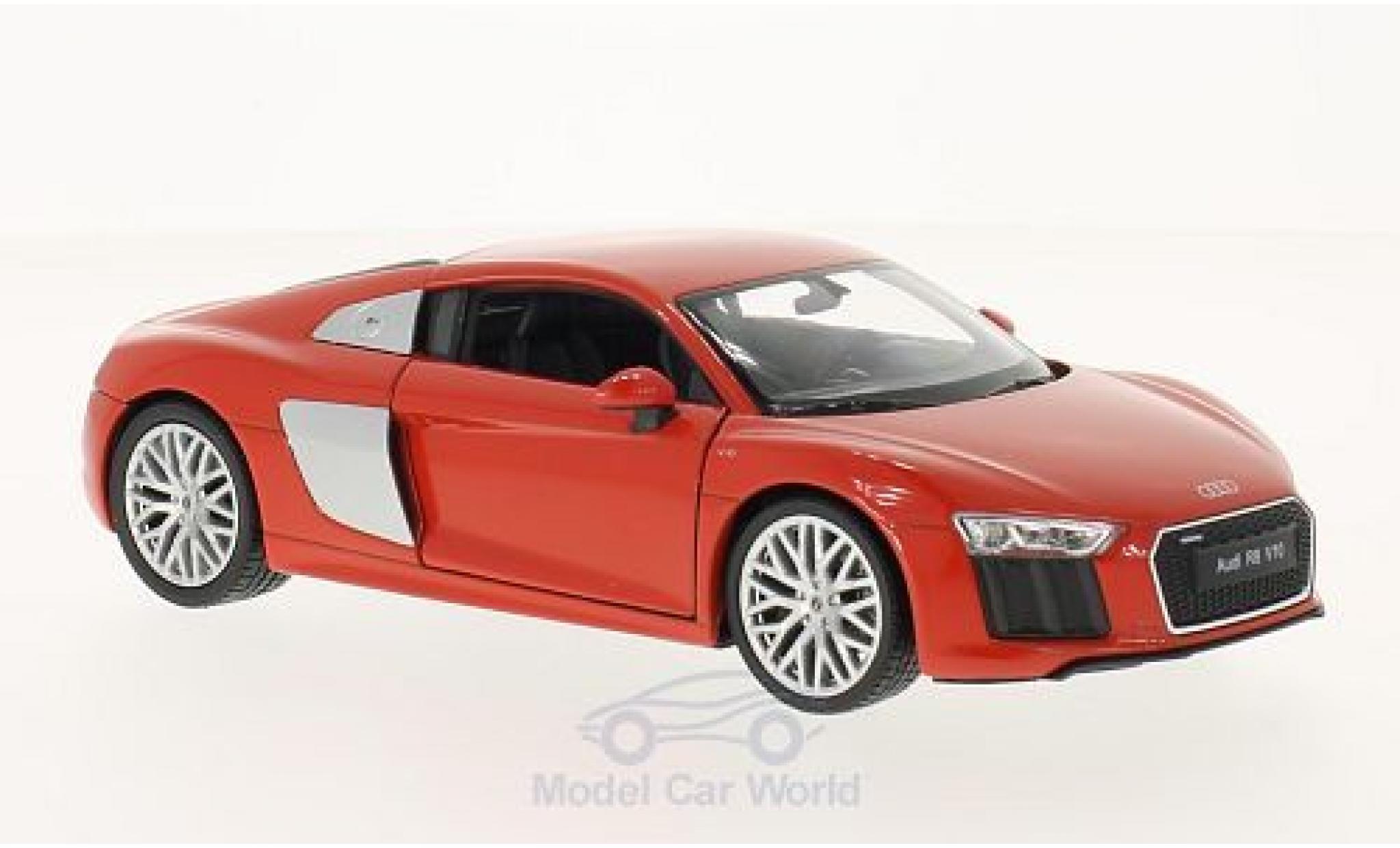 Audi R8 1/24 Welly V10 rosso modellino in miniatura