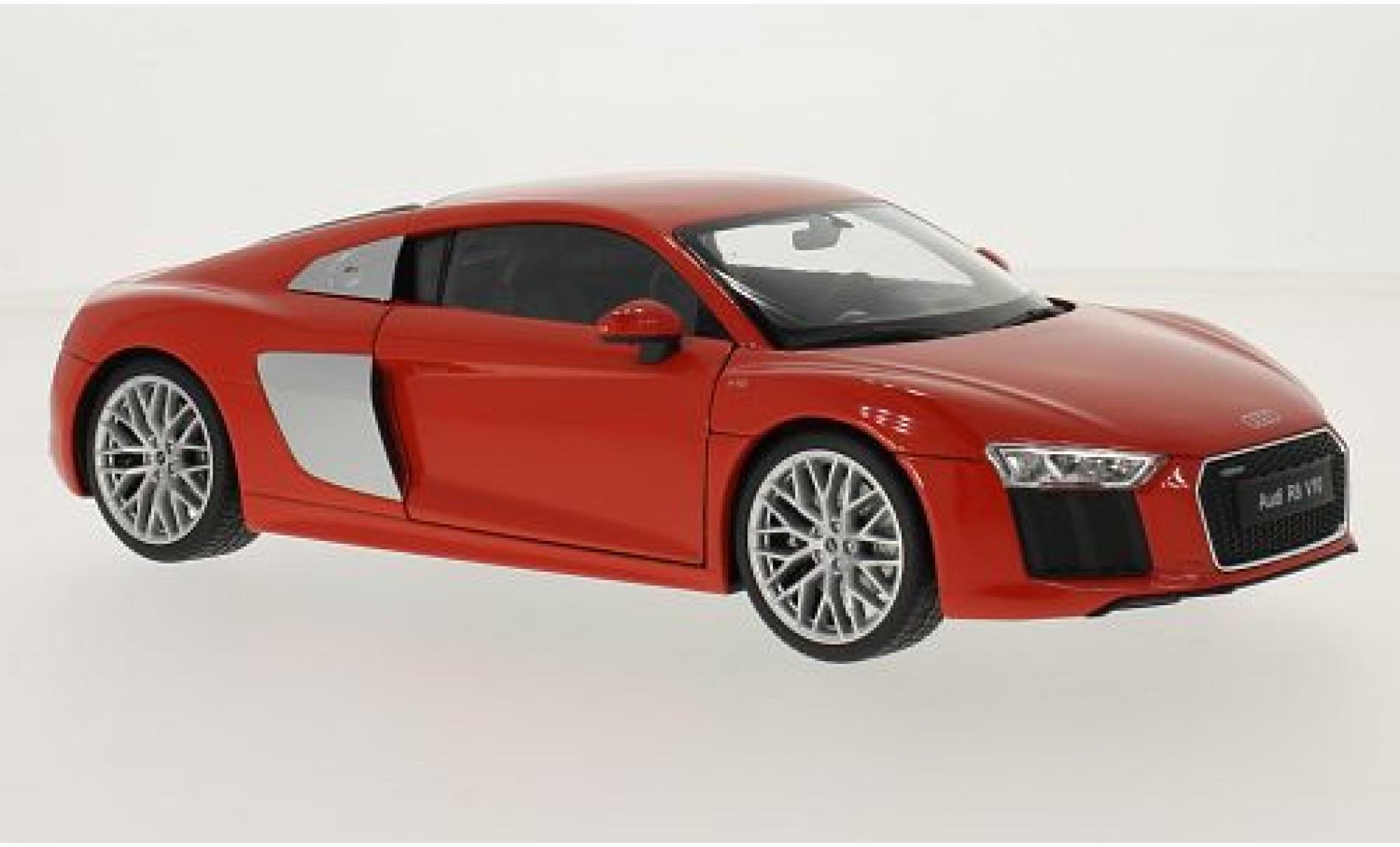 Audi R8 1/18 Welly V10 rosso 2016 modellino in miniatura