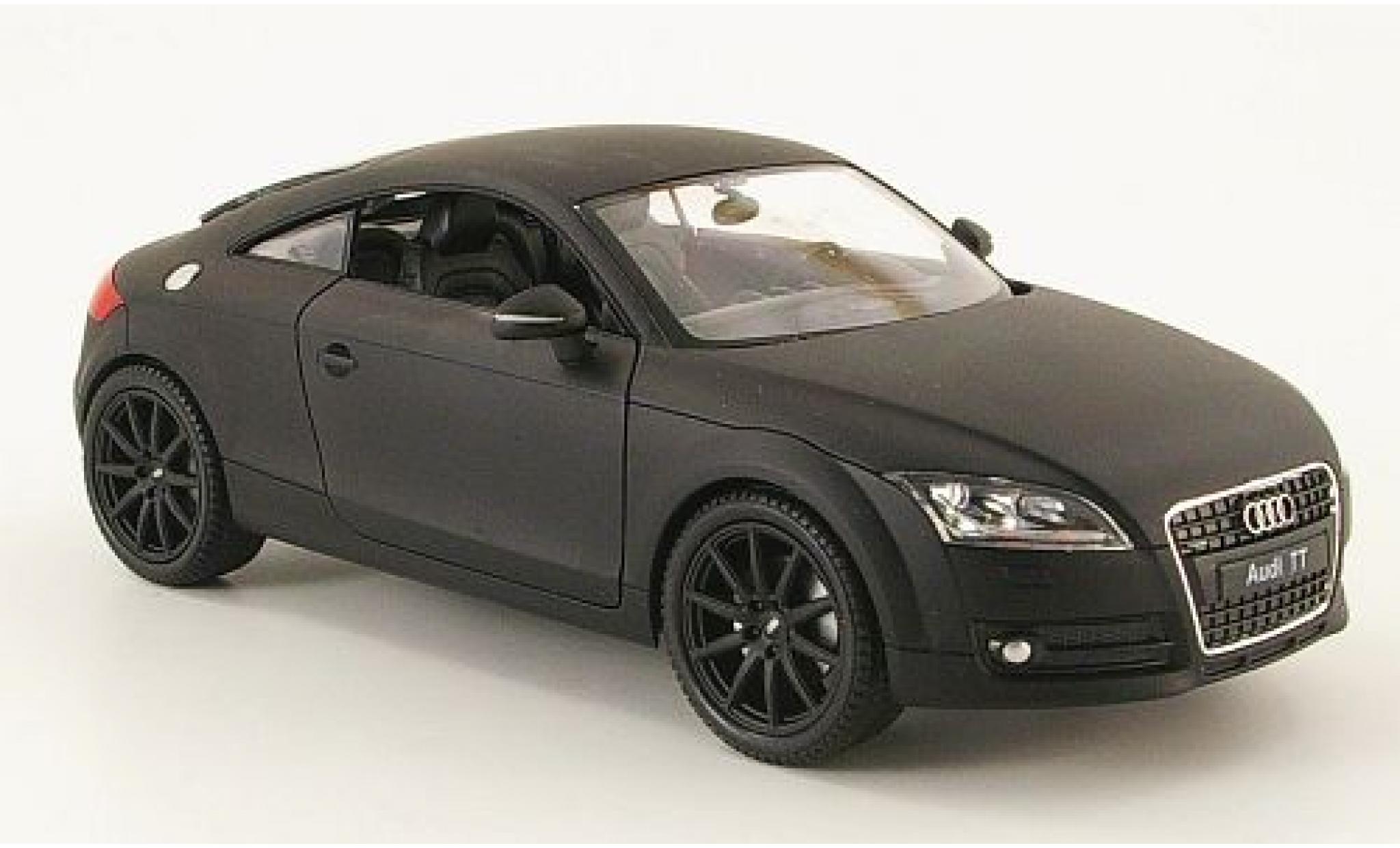 Audi TT 1/24 Welly Coupe mattschwarz 1:24 modellino in miniatura