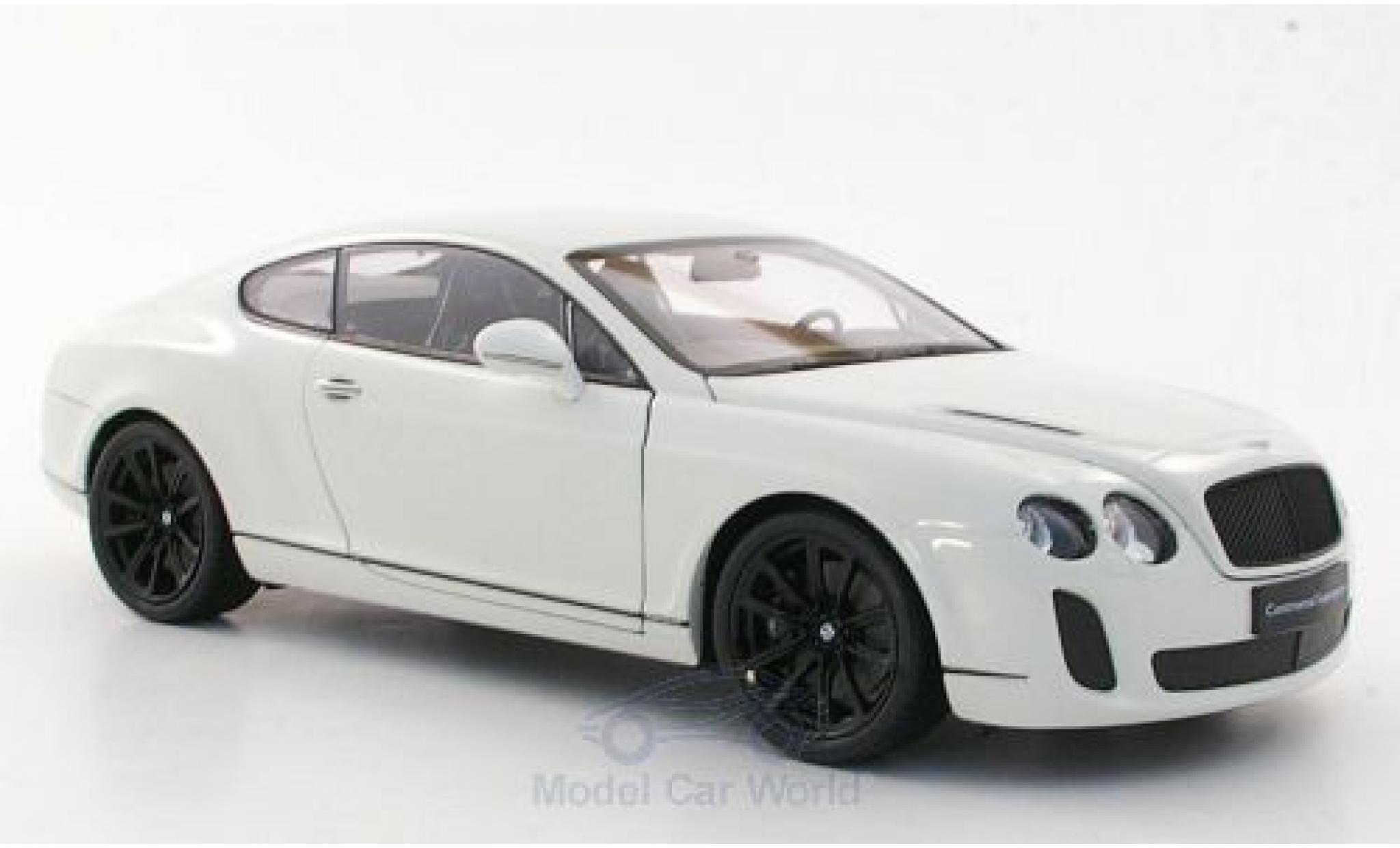 Bentley Continental 1/18 Welly Supersports bianco modellino in miniatura