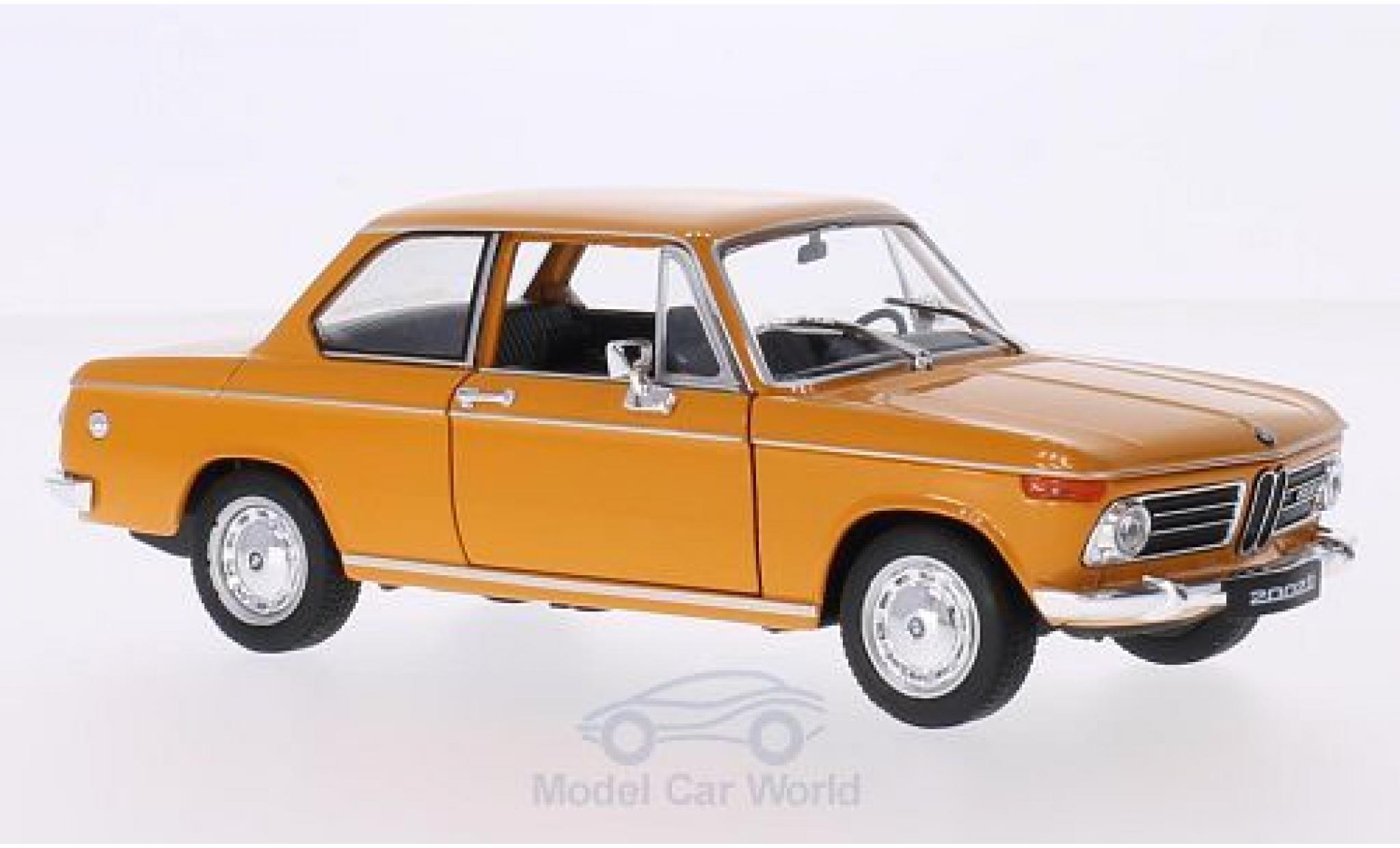 Bmw 2002 Ti 1/24 Welly Ti orange 1968 modellino in miniatura