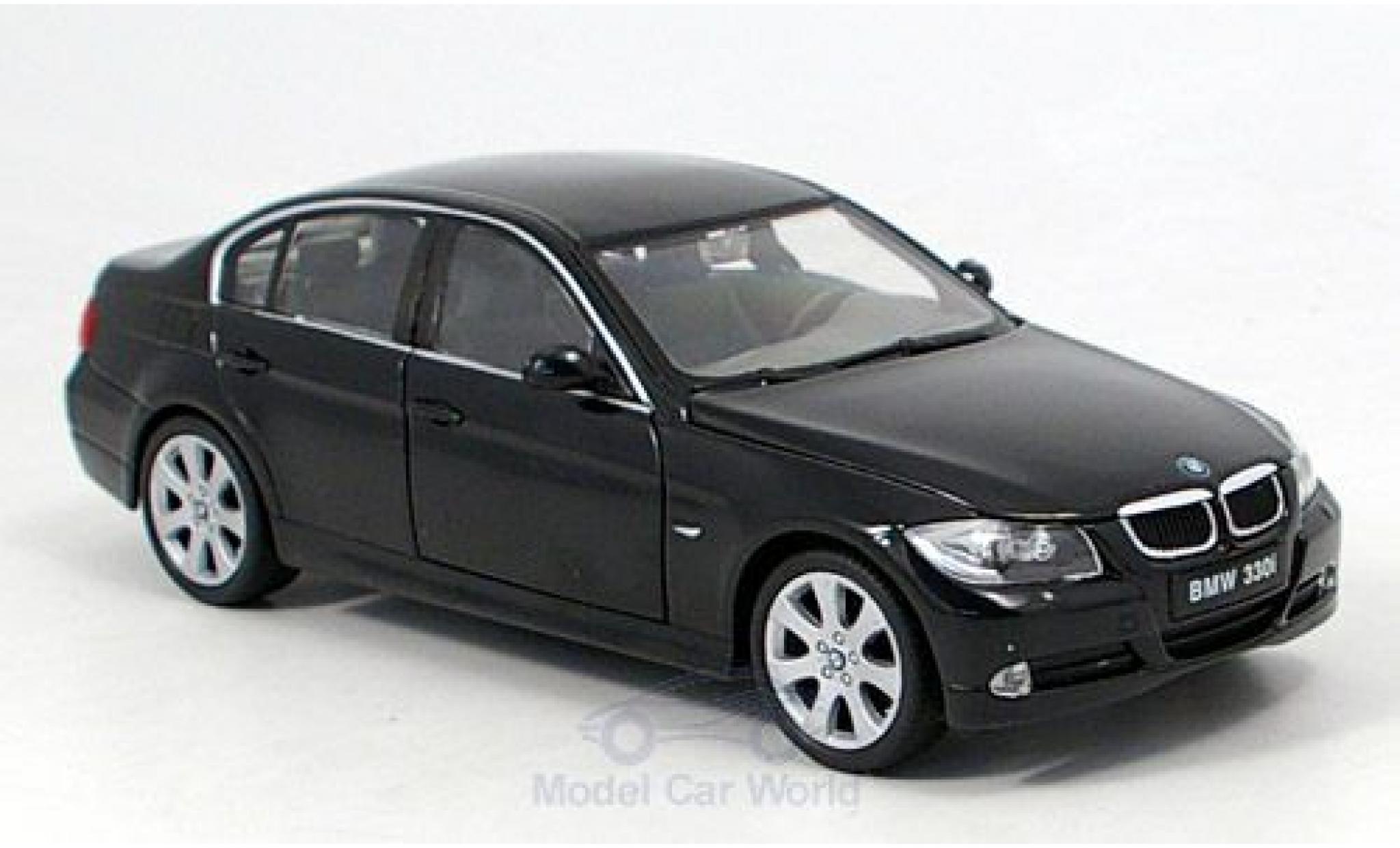 Bmw 330 1/24 Welly i nero 2005 modellino in miniatura