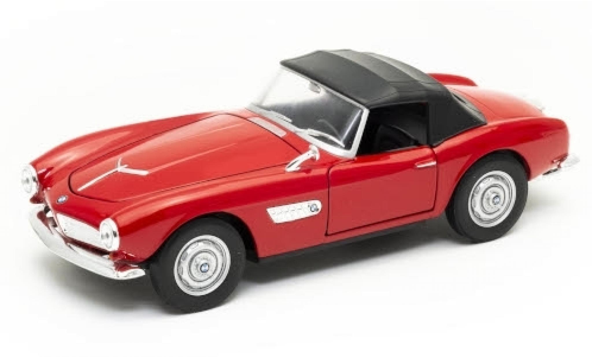 Bmw 507 1/24 Welly rosso Verdeck fermé modellino in miniatura
