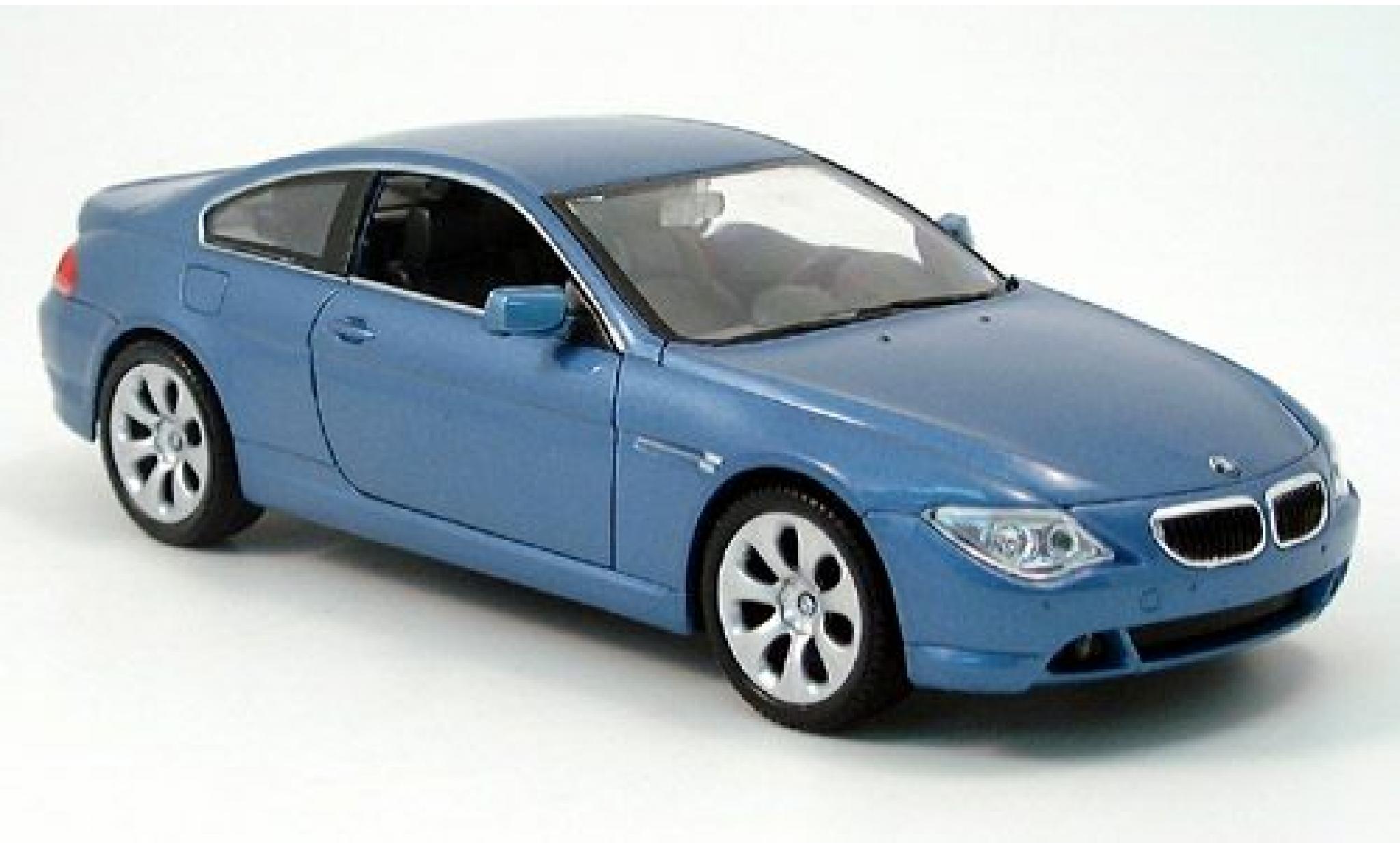 Bmw 645 1/24 Welly CI blau 2004 1:24 modellino in miniatura