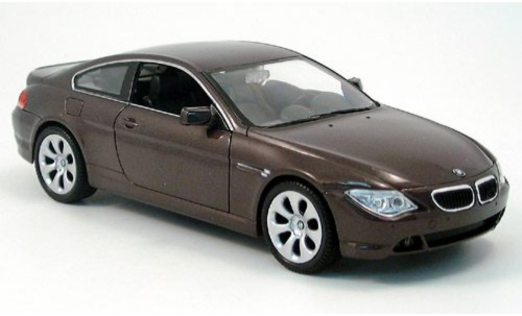 Bmw 645 1/24 Welly CI met. dk. rot 2004 1:24 modellino in miniatura