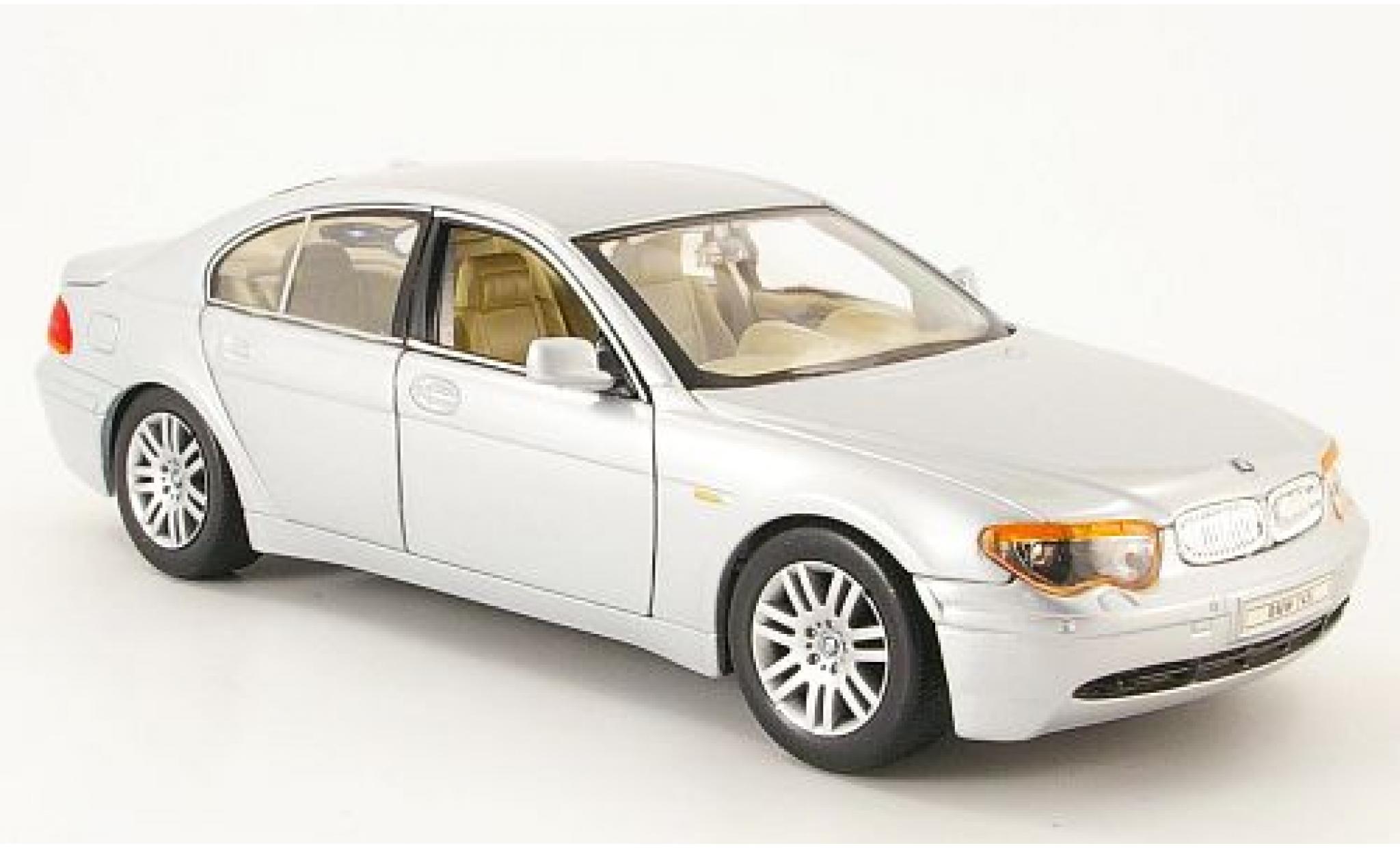 Bmw 745 1/24 Welly i silber 2002 1:24 modellino in miniatura