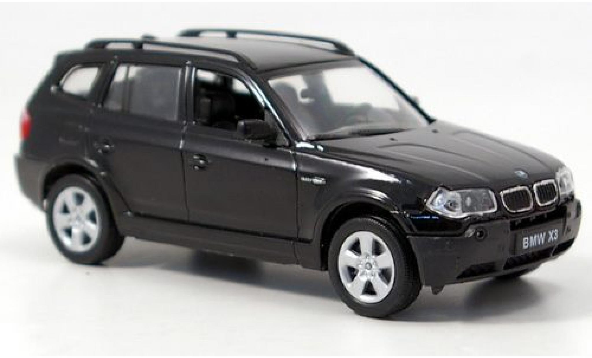 Bmw X3 1/43 Welly schwarz 1:43 modellino in miniatura