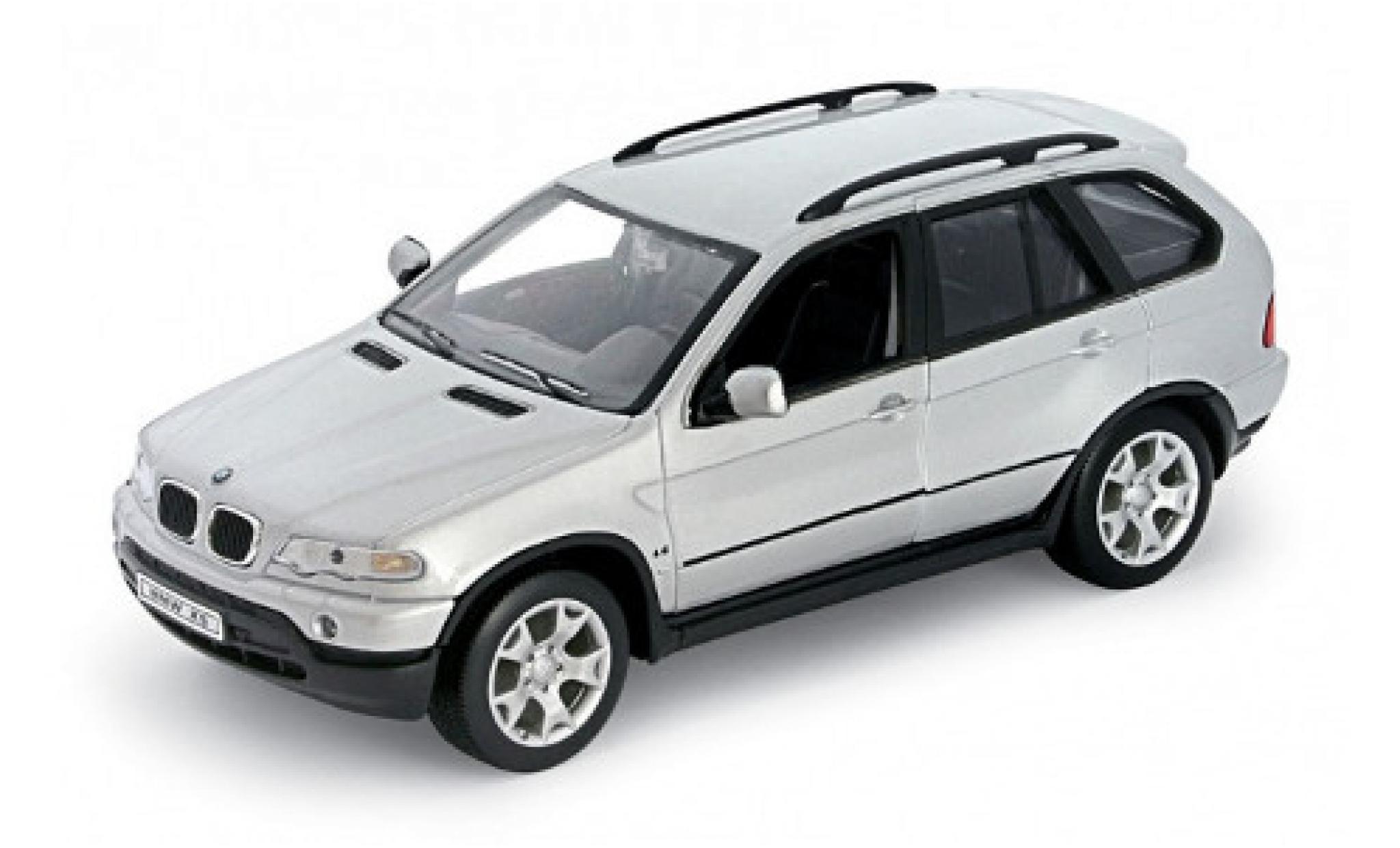 Bmw X5 1/24 Welly silber 1:24 modellino in miniatura