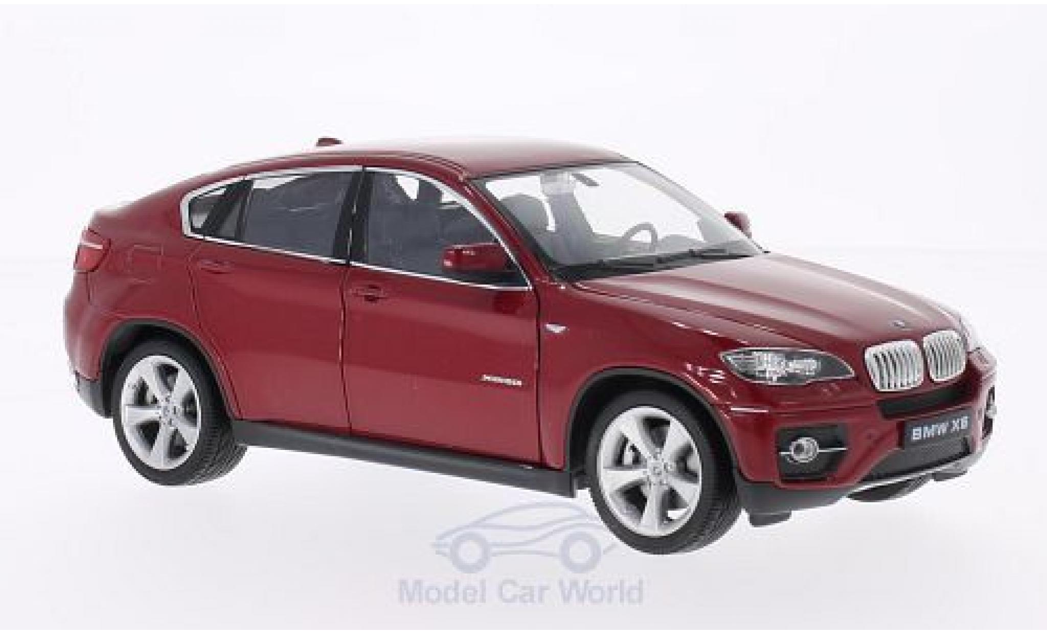 Bmw X6 1/24 Welly metallico rosso modellino in miniatura