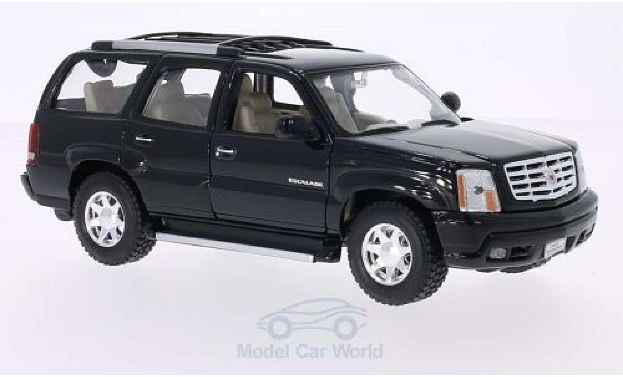Cadillac Escalade 1/24 Welly nero 2002 modellino in miniatura